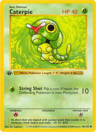Caterpie (045/102) [Base Set Shadowless] 1st Edition - Common