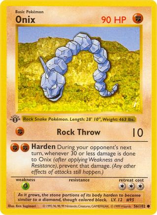Onix (056/102) [Base Set Shadowless] 1st Edition - Common