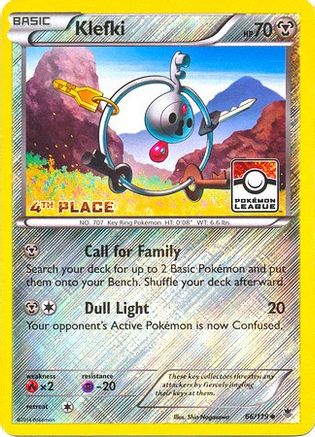 Klefki (League Promo) [4th Place] (66/119) [League & Championship Cards] Reverse Holofoil - Promo