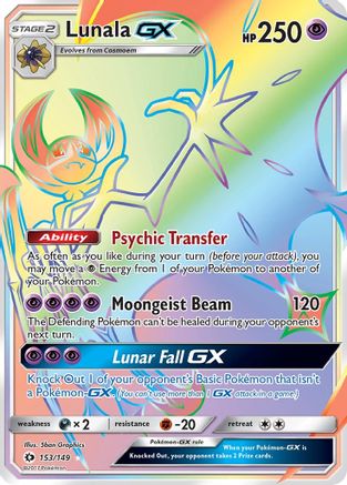 Lunala GX (Secret) (153/149) [SM Base Set] Holofoil - Secret Rare