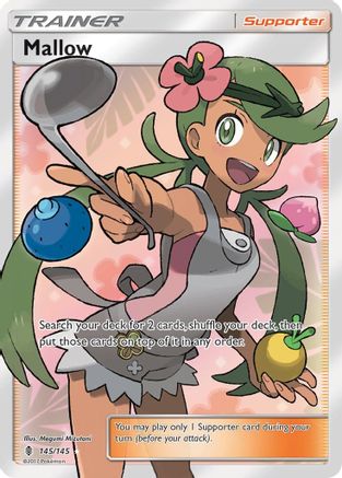 Mallow (Full Art) (145/145) [SM  Guardians Rising] Holofoil - Ultra Rare