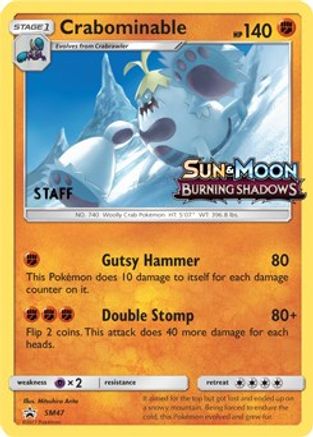 Crabominable - SM47 (Prerelease) [Staff] (SM47) [SM Promos] Holofoil - Promo