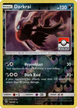 Darkrai (Pokemon League) (087/147) [League & Championship Cards] Reverse Holofoil - Promo