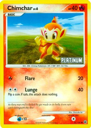 Chimchar [Platinum] (56/100) [Burger King Promos] Reverse Holofoil - Promo