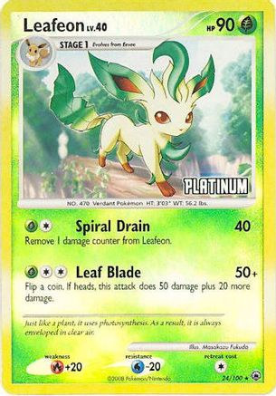 Leafeon [Platinum] [Burger King Promos] Reverse Holofoil - Promo