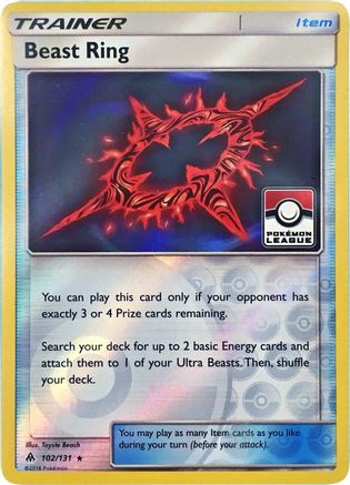 Beast Ring (Pokemon League) (102/131) [League & Championship Cards] Reverse Holofoil - Promo