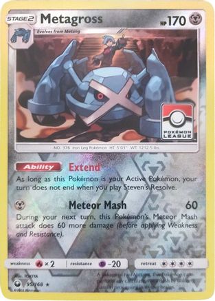 Metagross (Pokemon League) (095/168) [League & Championship Cards] Reverse Holofoil - Promo