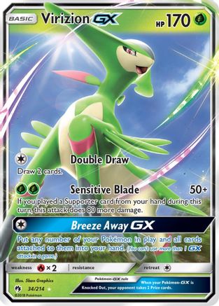 Virizion GX (034/214) [SM  Lost Thunder] Holofoil - Ultra Rare
