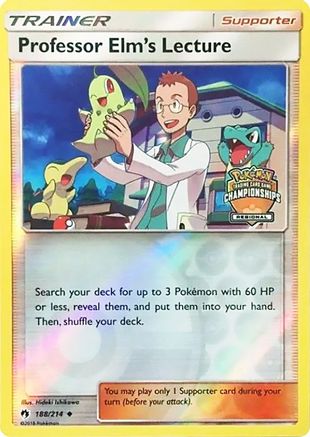 Professor Elm's Lecture (Regional Championships) (188/214) [League & Championship Cards] Reverse Holofoil - Promo