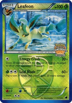 Leafeon (Regional Championship Promo) (011/116) [League & Championship Cards] Reverse Holofoil - Promo