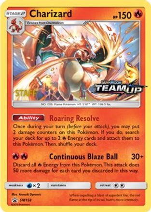Charizard - SM158 [Staff] (SM158) [SM Promos] Holofoil - Promo