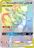 Mewtwo & Mew GX (Secret) (242/236) [SM  Unified Minds] Holofoil - Secret Rare