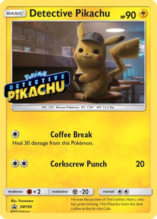 Detective Pikachu (Stamped) (SM190) [SM Promos] Holofoil - Promo