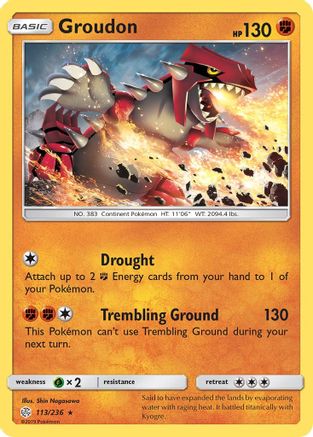 Groudon (113/236) [SM  Cosmic Eclipse] - Rare