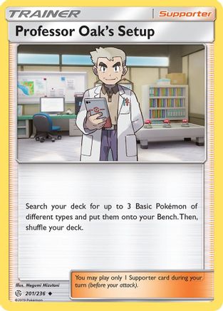 Professor Oak's Setup (201/236) [SM  Cosmic Eclipse] Reverse Holofoil - Uncommon