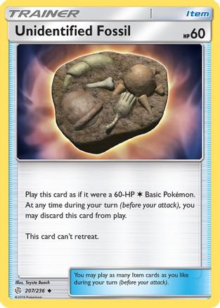 Unidentified Fossil (207/236) [SM  Cosmic Eclipse] Reverse Holofoil - Uncommon