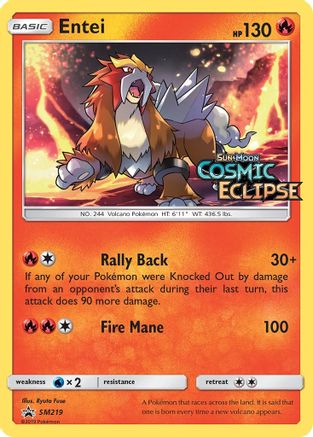 Entei - SM219 (Prerelease) (SM219/248) [SM Promos] Holofoil - Promo