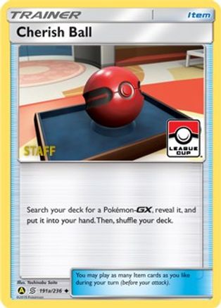 Cherish Ball (League Cup) [Staff] (191a/236) [League & Championship Cards] Reverse Holofoil - Promo