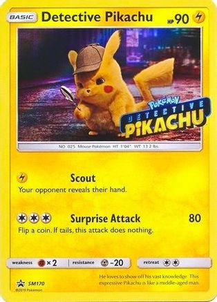 Detective Pikachu - SM170 (Stamped) (SM170) [SM Promos] Holofoil - Promo