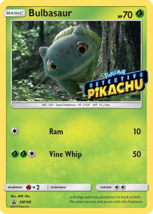 Bulbasaur - SM198 (Detective Pikachu Stamped) (SM198/248) [SM Promos] Holofoil - Promo