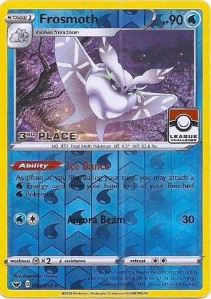 Frosmoth (League Challenge) [3rd Place] (64/202) [League & Championship Cards] Reverse Holofoil - Promo