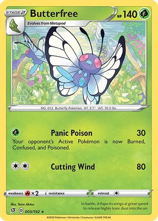 Butterfree (003/192) [SWSH02 Rebel Clash] Holofoil - Rare