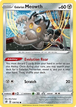 Galarian Meowth (126/192) [SWSH02 Rebel Clash] Reverse Holofoil - Common