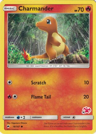 Charmander (#16 Charizard Stamped) (018/147) [Battle Academy] - Promo