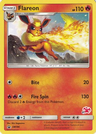 Flareon (#27 Charizard Stamped) (SM186) [Battle Academy] - Promo
