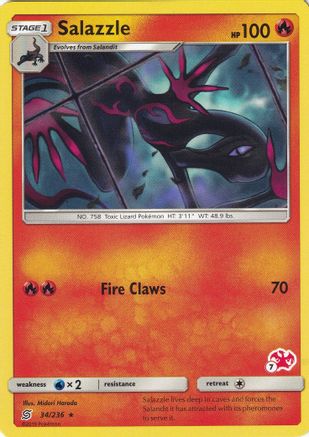 Salazzle (#7 Charizard Stamped) (34/236) [Battle Academy] - Promo