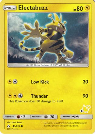 Electabuzz (#6 Pikachu Stamped) (043/156) [Battle Academy] - Promo