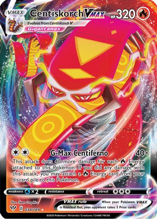 Centiskorch VMAX (034/189) [SWSH03 Darkness Ablaze] Holofoil - Ultra Rare