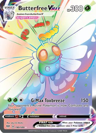 Butterfree VMAX (Secret) (190/189) [SWSH03 Darkness Ablaze] Holofoil - Secret Rare