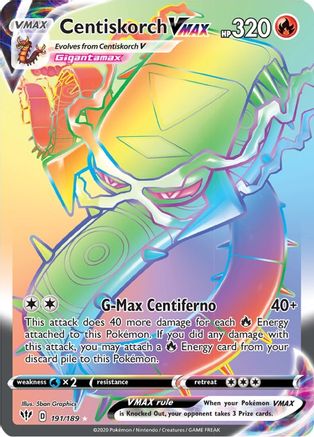 Centiskorch VMAX (Secret) (191/189) [SWSH03 Darkness Ablaze] Holofoil - Secret Rare