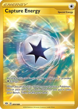 Capture Energy (Secret) (201/189) [SWSH03 Darkness Ablaze] Holofoil - Secret Rare