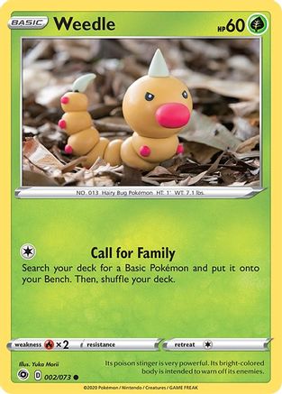 Weedle (002/73) [Champions Path] Reverse Holofoil - Common