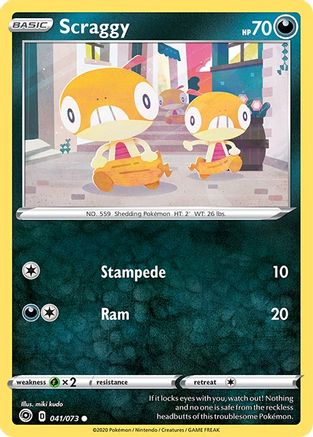 Scraggy (041/73) [Champions Path] Reverse Holofoil - Common
