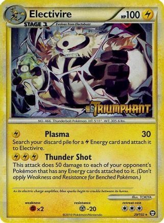 Electivire (Prerelease) (20/102) [HGSS Promos] Holofoil - Promo