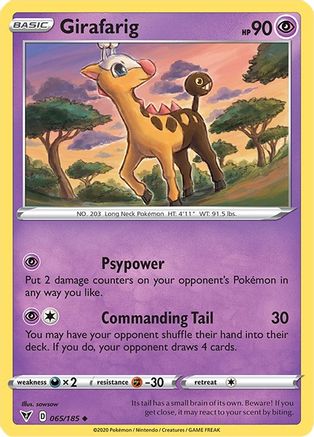 Girafarig (065/185) [SWSH04 Vivid Voltage] Reverse Holofoil - Uncommon