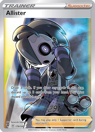 Allister (Full Art) (179/185) [SWSH04 Vivid Voltage] Holofoil - Ultra Rare