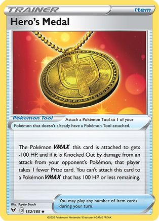 Hero's Medal (152/185) [SWSH04 Vivid Voltage] Reverse Holofoil - Uncommon