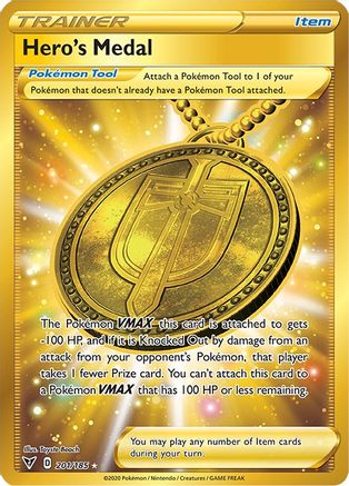 Hero's Medal (Secret) (201/185) [SWSH04 Vivid Voltage] Holofoil - Secret Rare