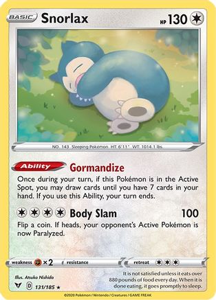 Snorlax (131/185) [SWSH04 Vivid Voltage] Holofoil - Holo Rare