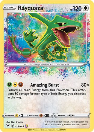 Rayquaza (138/185) [SWSH04 Vivid Voltage] Holofoil - Amazing Rare