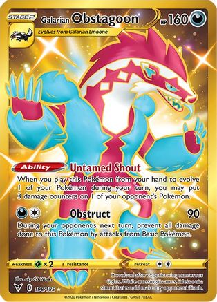 Galarian Obstagoon (Secret) (198/185) [SWSH04 Vivid Voltage] Holofoil - Secret Rare