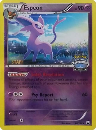 Espeon (National Championships) [Staff] (48/108) [League & Championship Cards] Reverse Holofoil - Promo