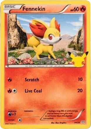 Fennekin (014/25) [McDonalds 25th Anniversary Promos] Holofoil - Promo