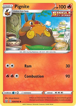 Pignite (024/163) [SWSH05 Battle Styles] - Uncommon