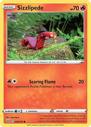 Sizzlipede (029/163) [SWSH05 Battle Styles] - Common
