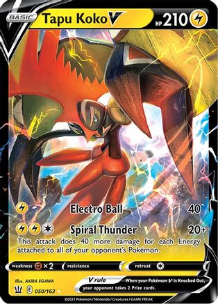 Tapu Koko V (050/163) [SWSH05 Battle Styles] Holofoil - Ultra Rare